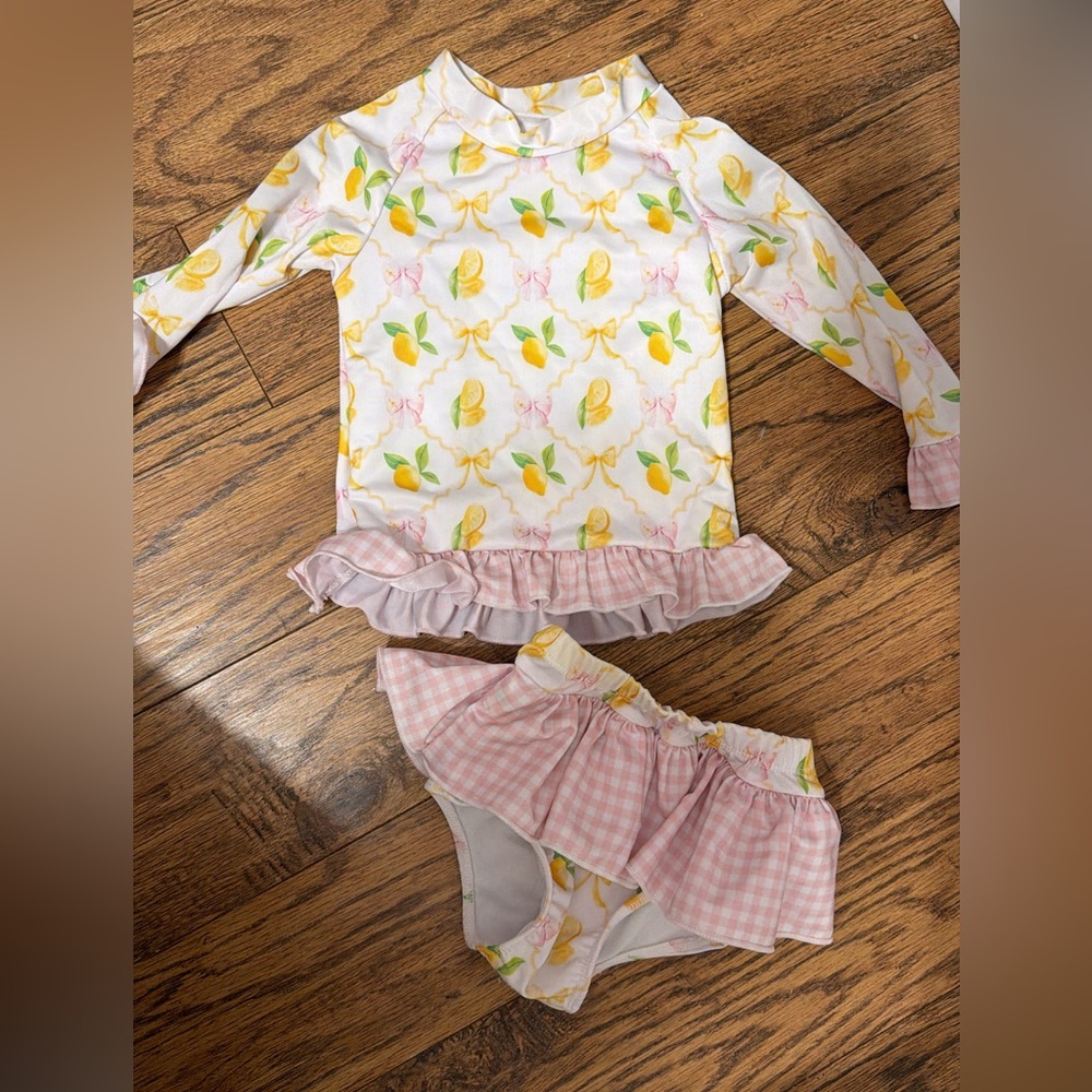 Just Peachy Smocks Rash Guard & Matching Bottoms